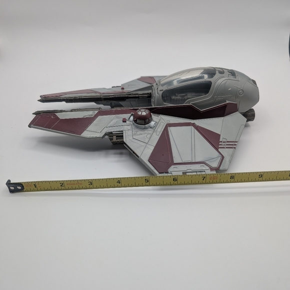 Star Wars Obiwan Kenobi Red Jedi Starfighter With Fold Out Wings 2012 - Picture 11 of 11